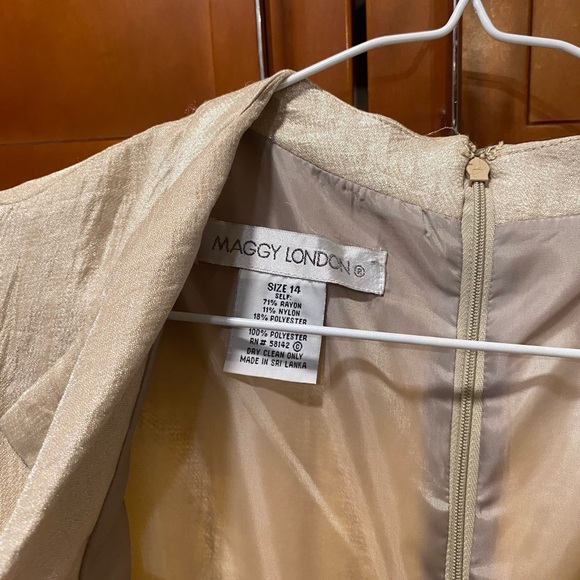 Maggie London Gold party / cocktail dress size 14 NWOT - Picture 3 of 4